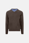 Pull V-hals - bruin