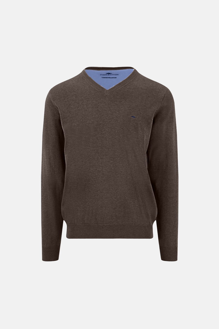 Pull V-hals - bruin