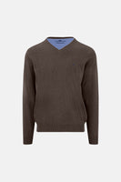 Pull V-hals - bruin