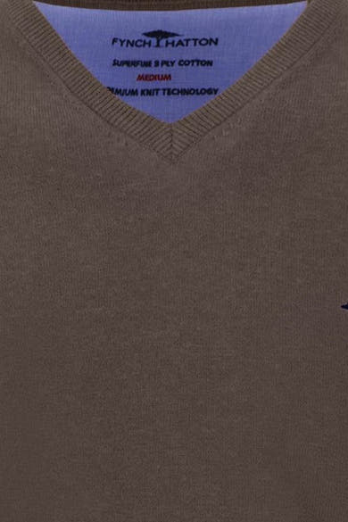 Pull V-hals - bruin