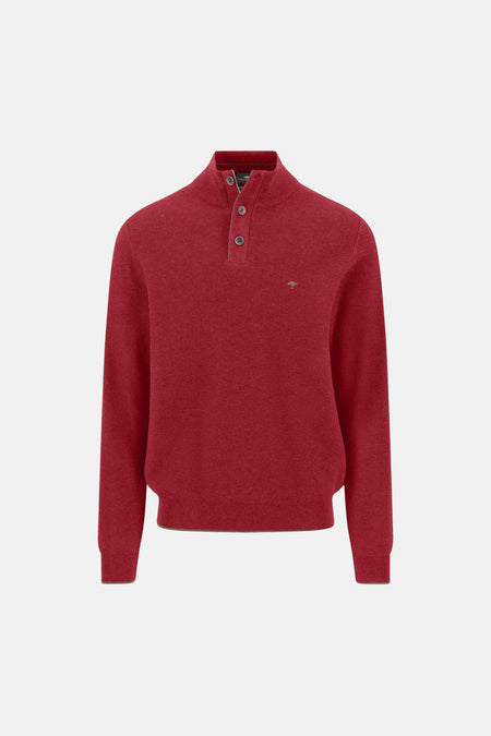Pull met rolkraag - rood