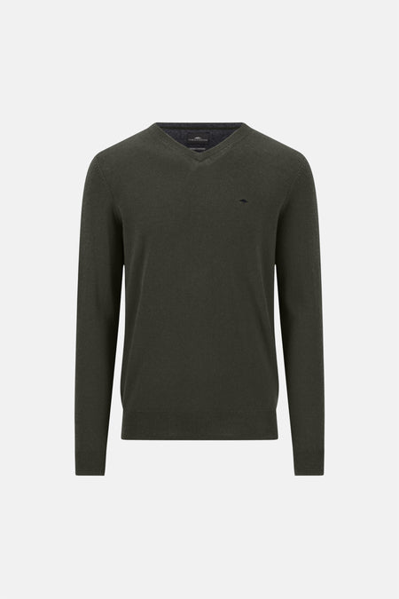 Pull V-hals - green