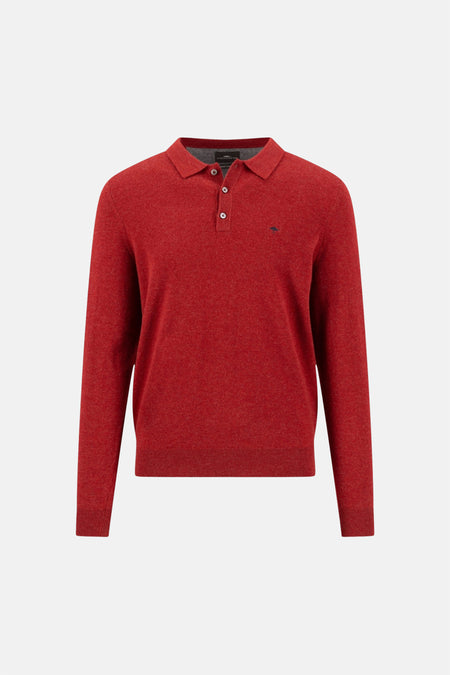 Pull met rolkraag - rood