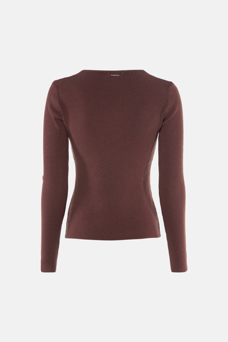 Pull V-hals - paars