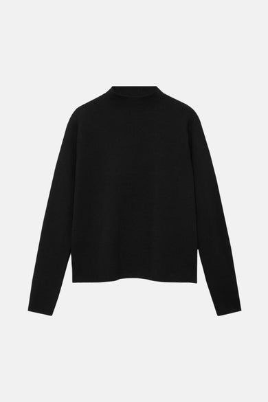 Pull met ronde hals - zwart