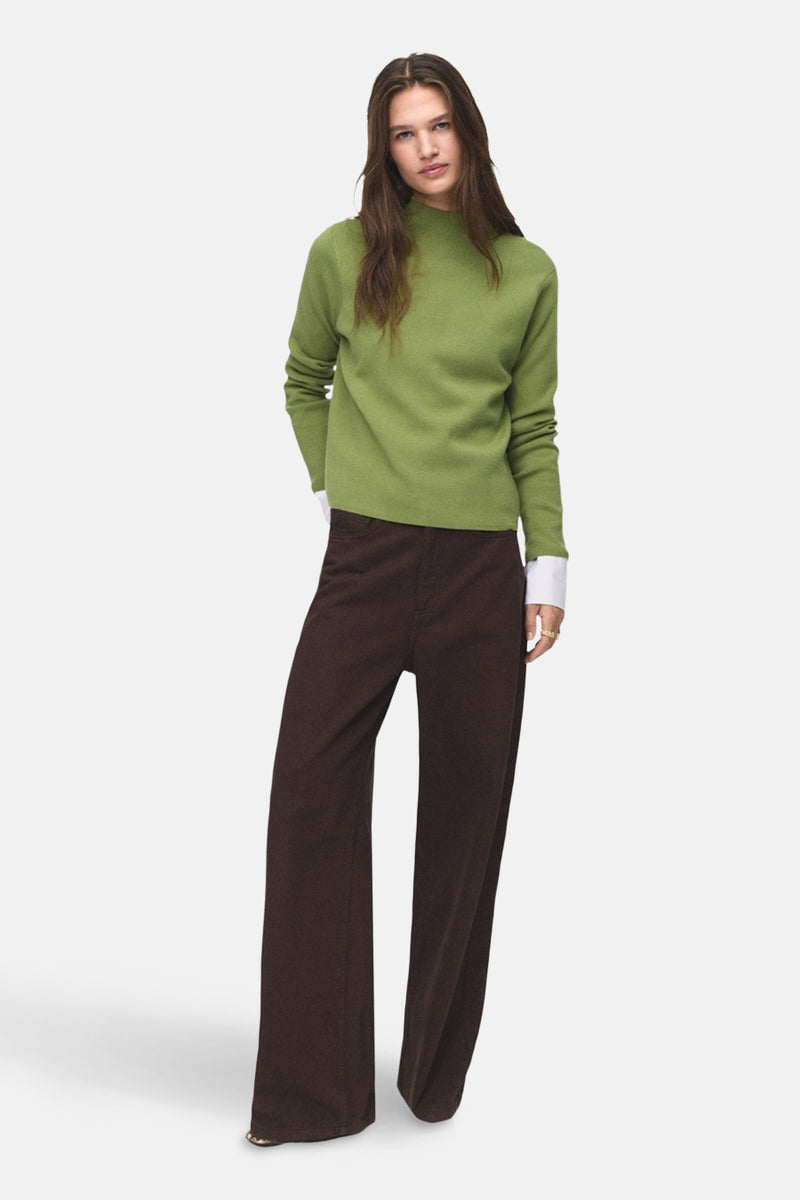 Pull met ronde hals - groen