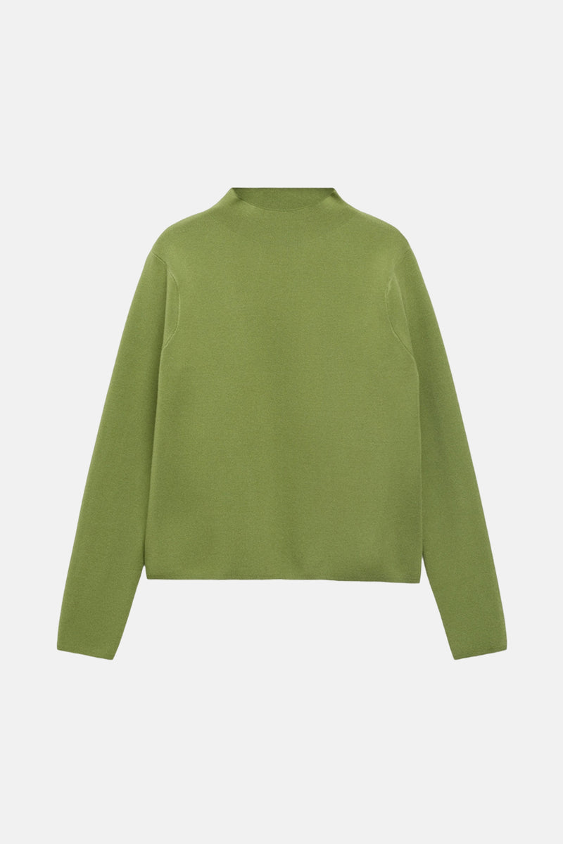 Pull met ronde hals - groen