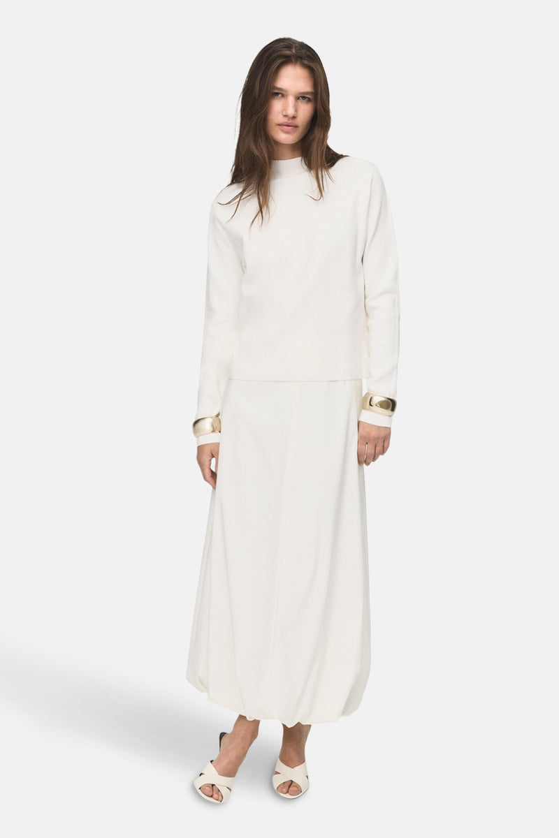 Pull met ronde hals - Wit