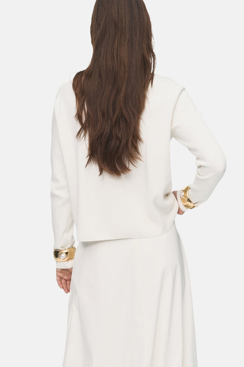 Pull met ronde hals - Wit