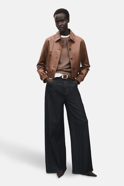 Pull met ronde hals - bruin