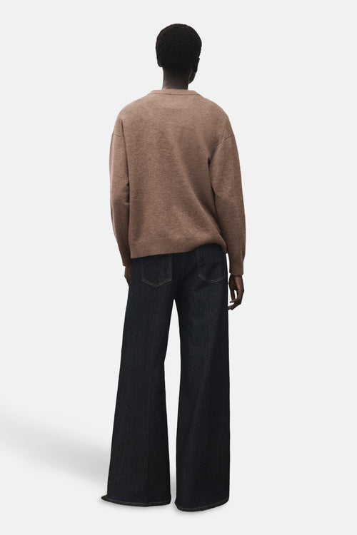 Pull met ronde hals - bruin