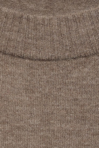 Pull met ronde hals - bruin