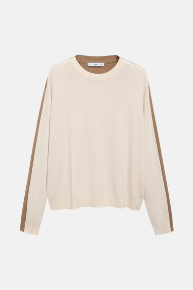 Pull met ronde hals - Beige