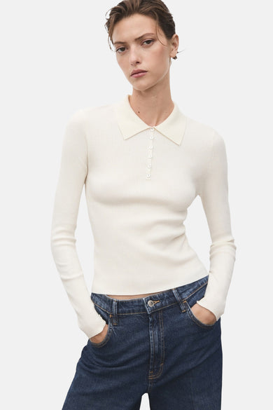 Trui met ronde hals ecru - MANGO