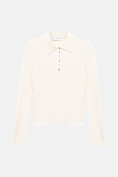 Pull met ronde hals - beige