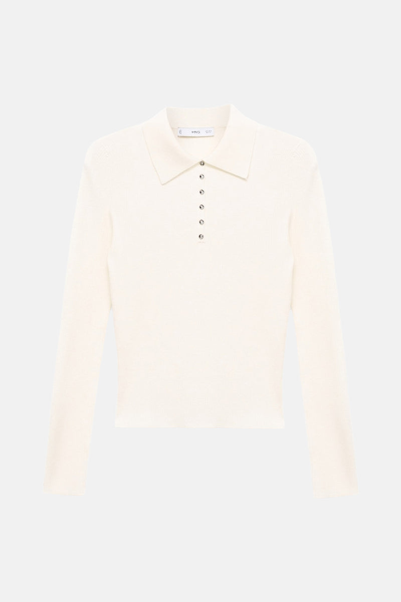 Pull met ronde hals - beige