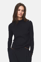 Pull met ronde hals - blauw