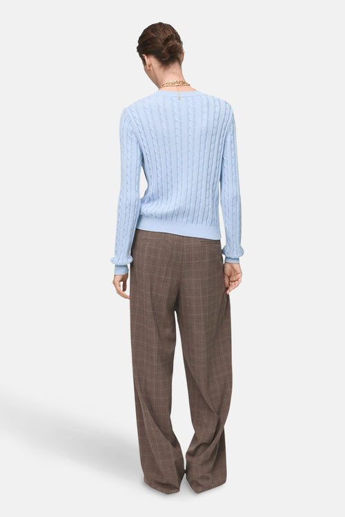 Pull met ronde hals - blauw