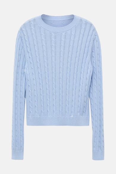 Pull met ronde hals - blauw