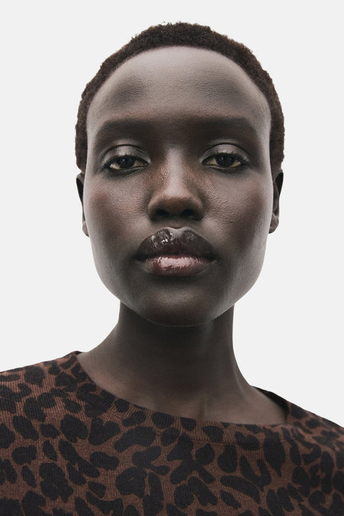 Pull met ronde hals - bruin