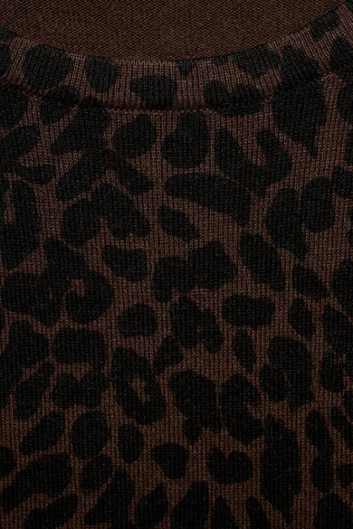 Pull met ronde hals - bruin