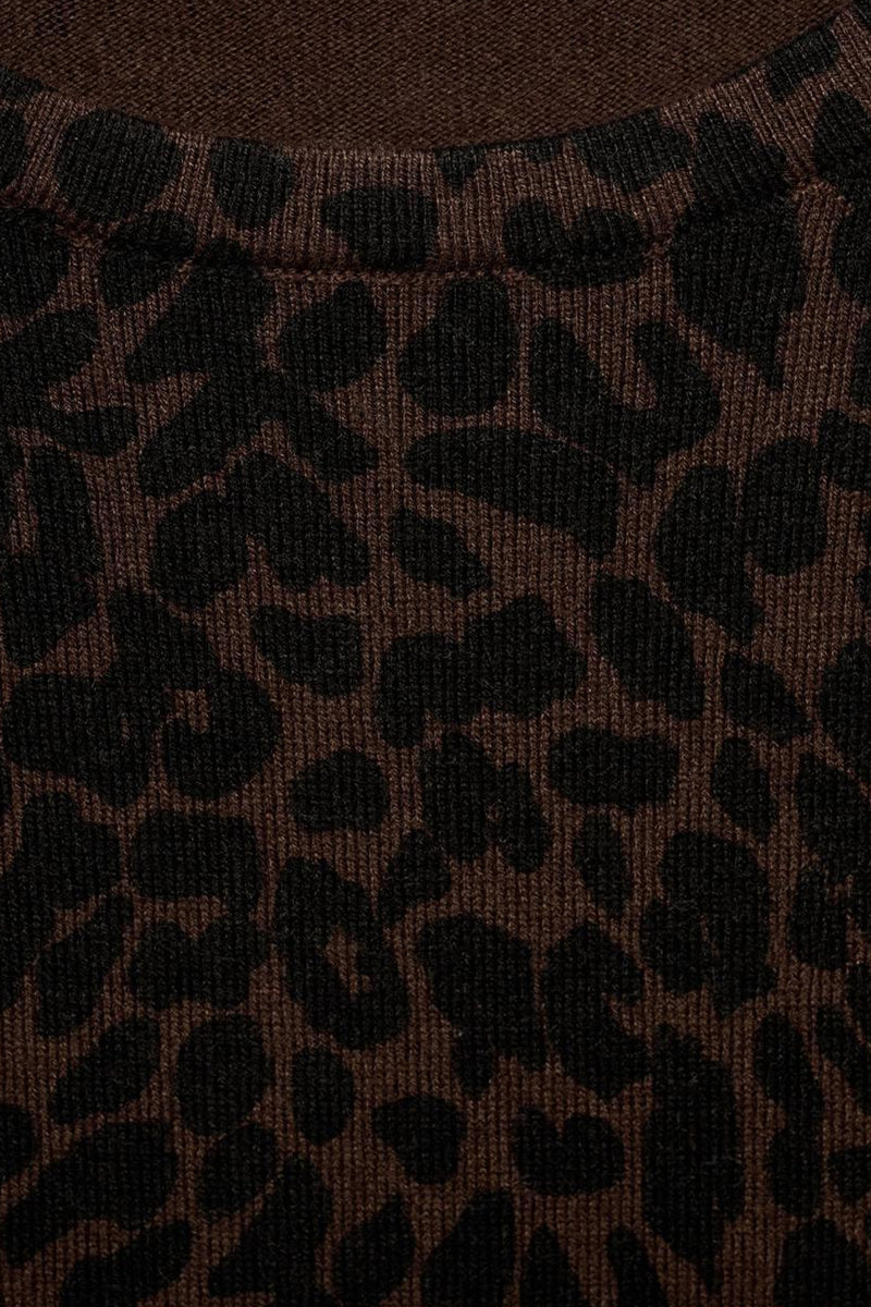 Pull met ronde hals - bruin