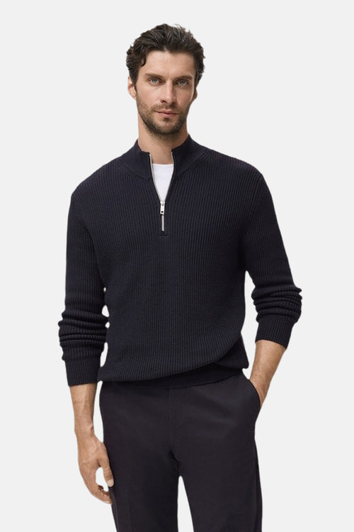 Pull met rolkraag - blauw