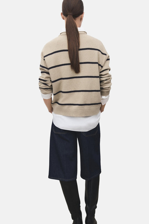 Pull met ronde hals - Beige