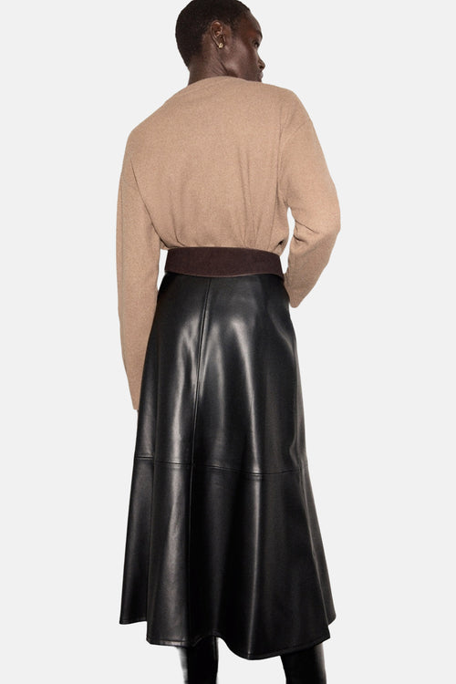 Pull met ronde hals - bruin