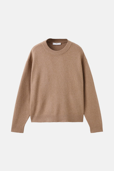 Pull met ronde hals - bruin