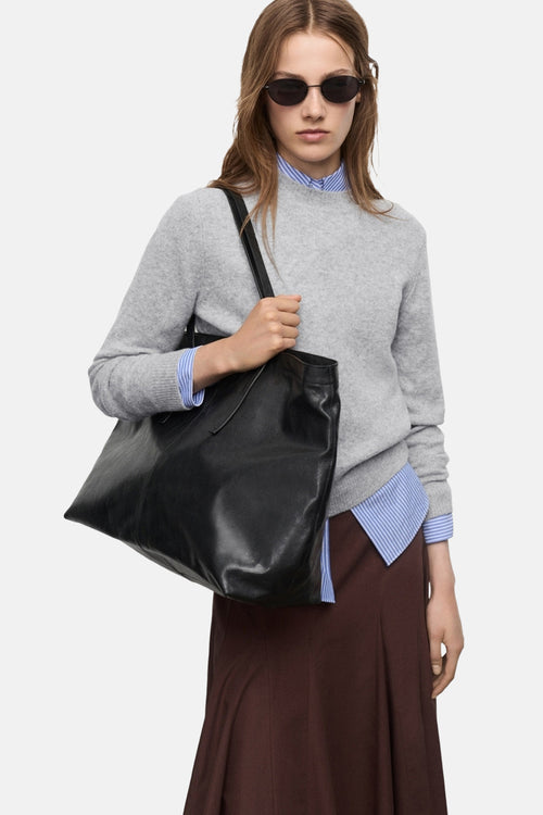 Pull met ronde hals - grijs