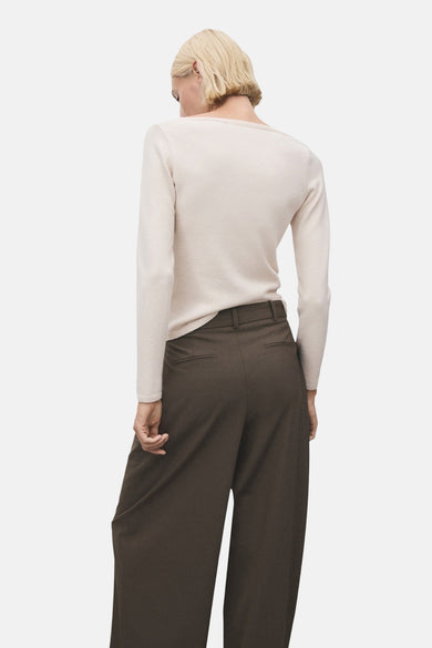 Pull à col rond - écru