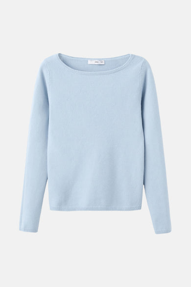 Pull met ronde hals - blauw