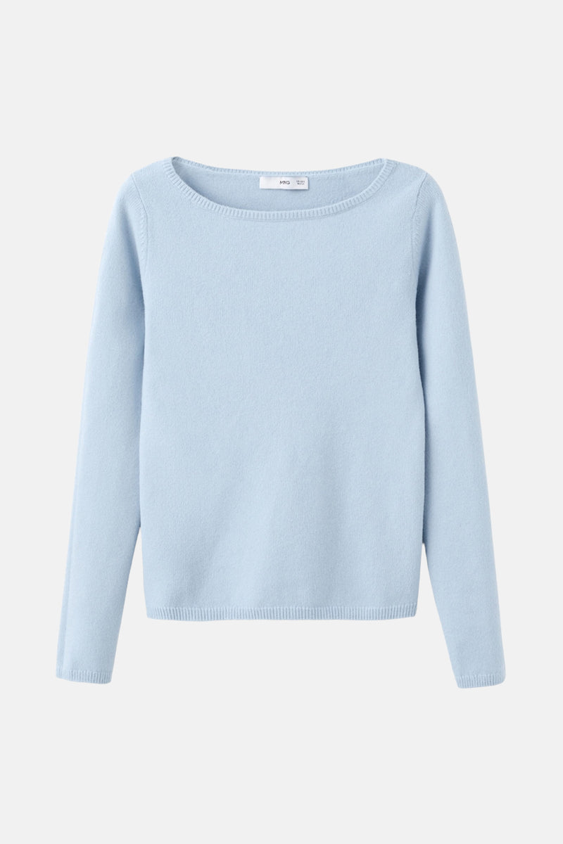 Pull met ronde hals - blauw