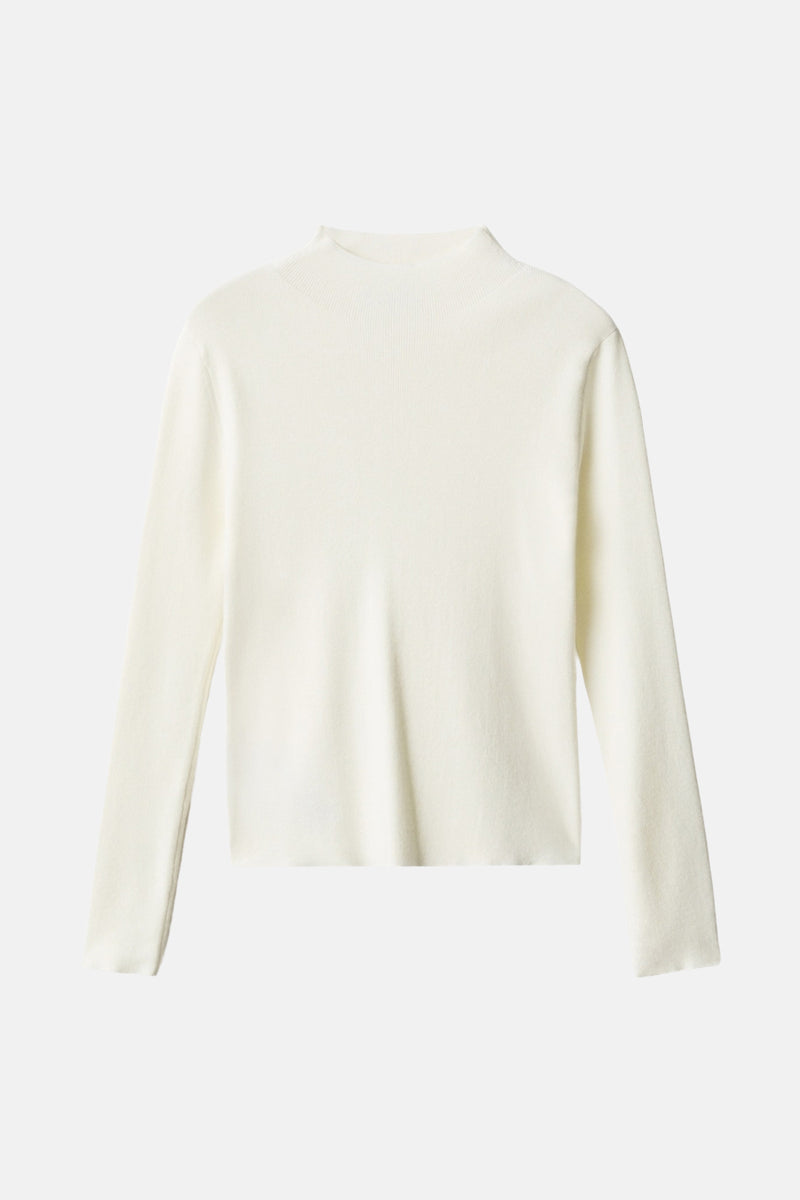 Pull met ronde hals - ecru
