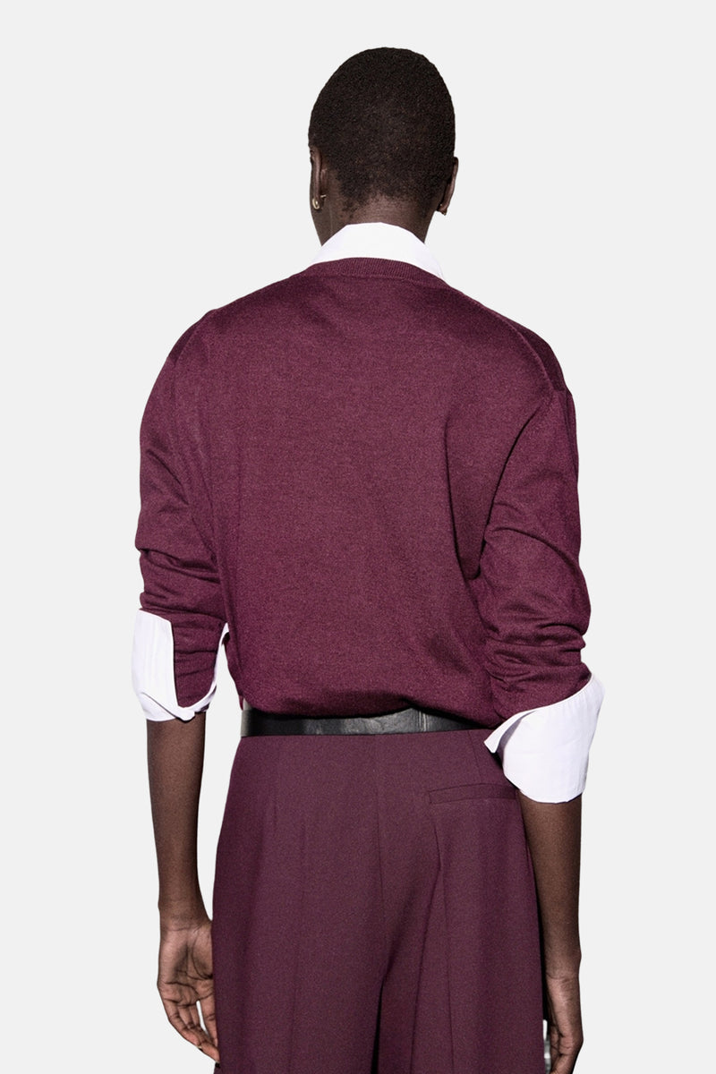 Pull met ronde hals - Bordeaux