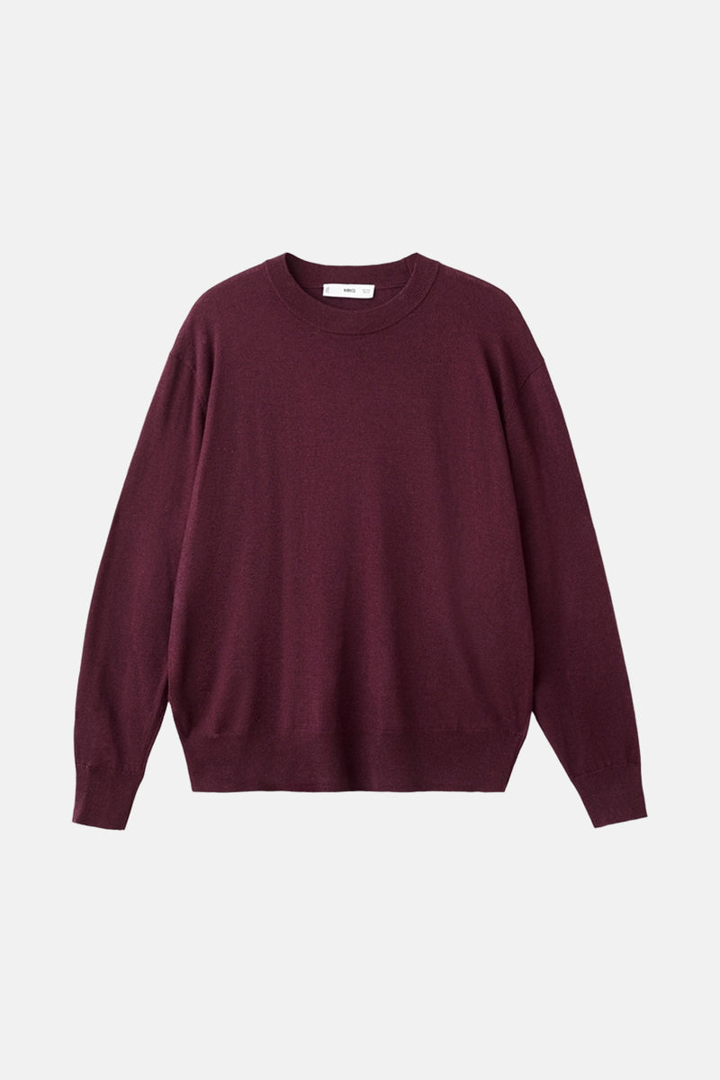 Pull met ronde hals - Bordeaux