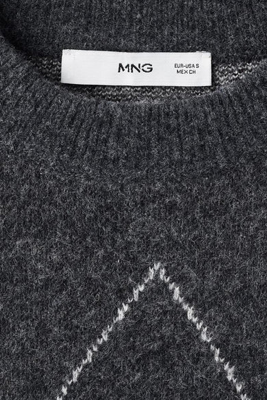 Pull à col rond - gris