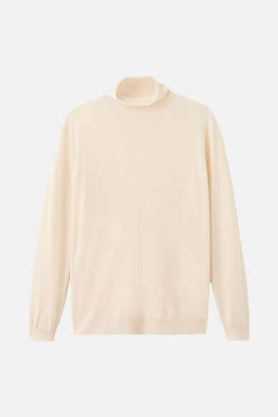 Pull met rolkraag - ecru