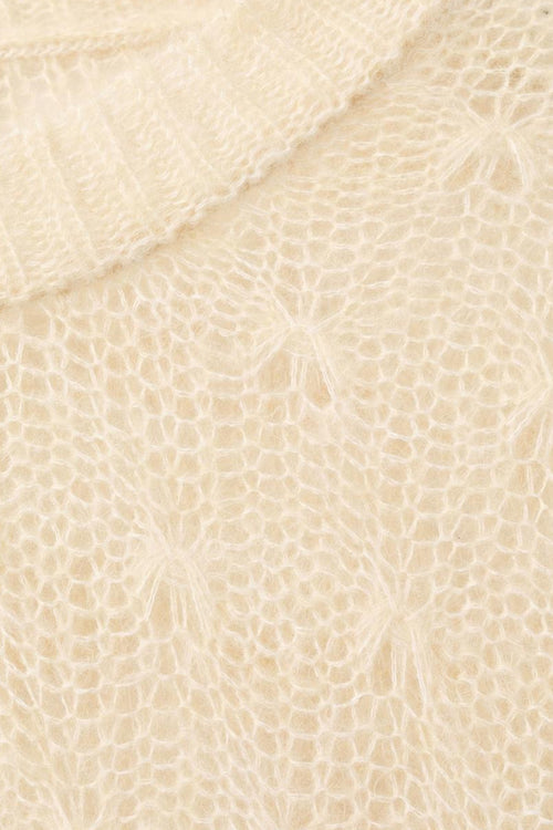 Pull met ronde hals - beige