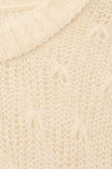 Pull met ronde hals - beige