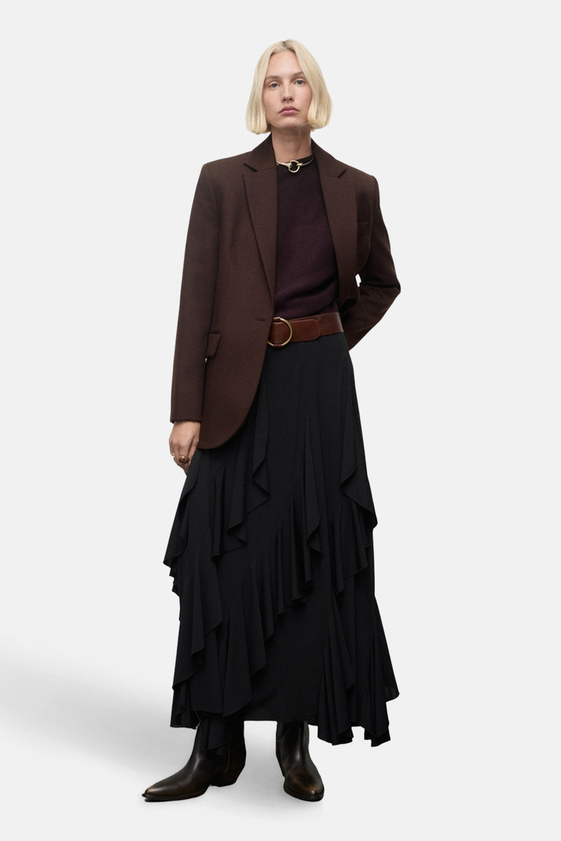 Pull met ronde hals - bordeaux