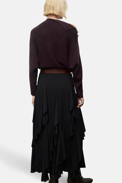 Pull met ronde hals - bordeaux