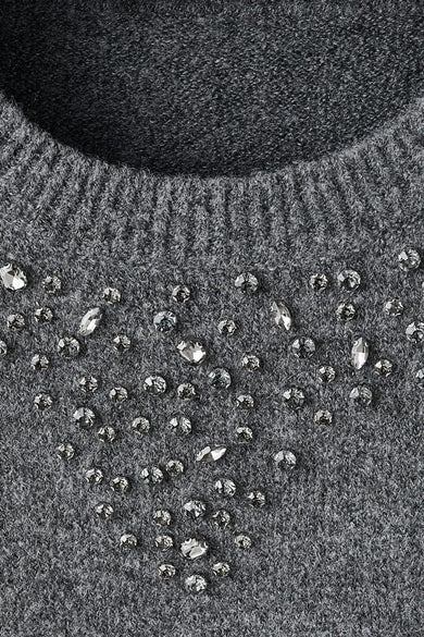 Pull met ronde hals - bruin