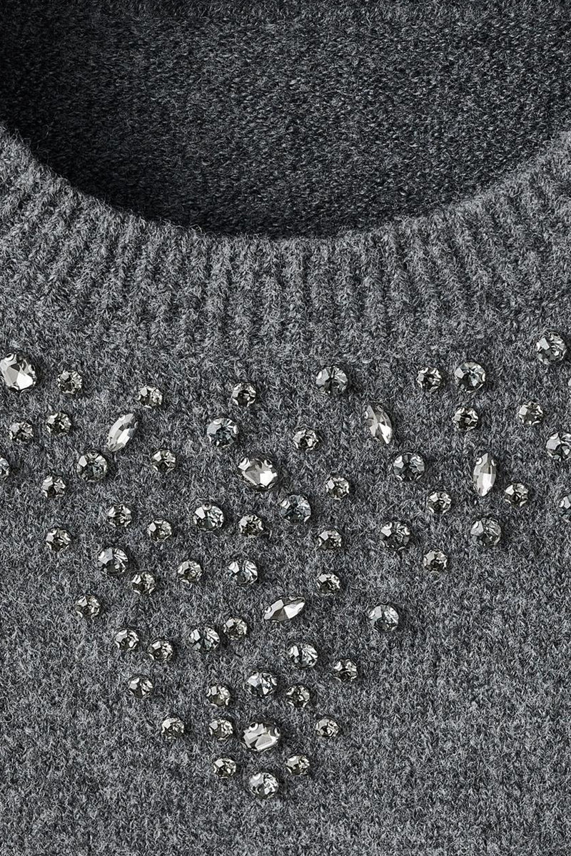 Pull met ronde hals - bruin