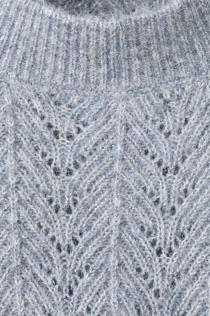 Pull met ronde hals - blauw