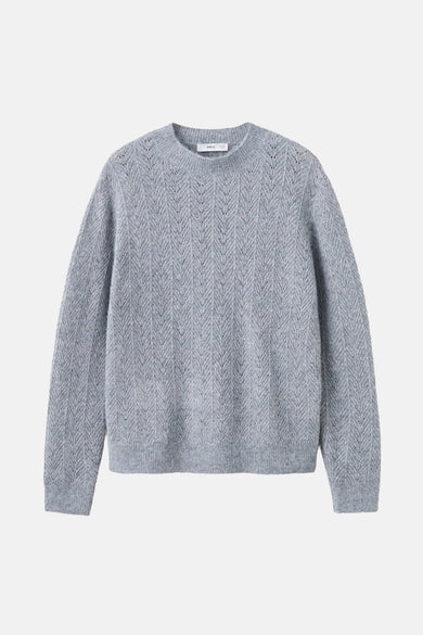 Pull met ronde hals - blauw