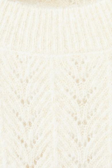 Pull met ronde hals - ecru