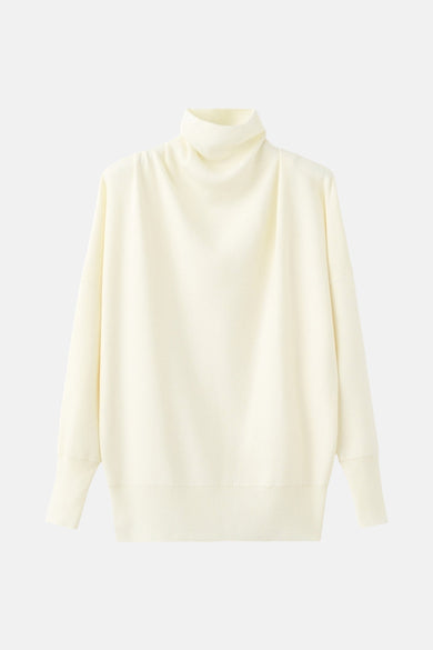 Pull met rolkraag - ecru