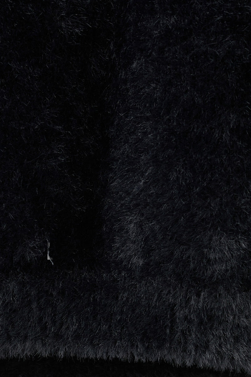 Pull met ronde hals - zwart